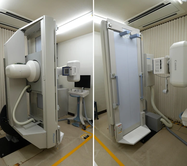 胃や食道の状態を詳しく調べるためにX線透視装置を用いた造影検査を行っています。